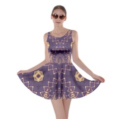 Gold And Purple Skater Dress by Dazzleway