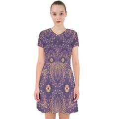 Gold And Purple Adorable In Chiffon Dress by Dazzleway