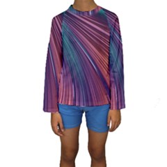 Metallic rainbow Kids  Long Sleeve Swimwear