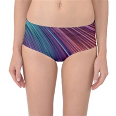 Metallic rainbow Mid-Waist Bikini Bottoms