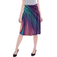 Metallic rainbow Midi Beach Skirt