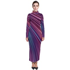 Metallic rainbow Turtleneck Maxi Dress