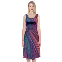 Metallic rainbow Midi Sleeveless Dress