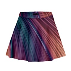 Metallic rainbow Mini Flare Skirt