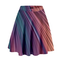 Metallic rainbow High Waist Skirt