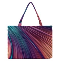 Metallic rainbow Zipper Medium Tote Bag