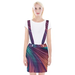 Metallic rainbow Braces Suspender Skirt