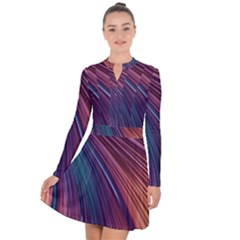 Metallic rainbow Long Sleeve Panel Dress