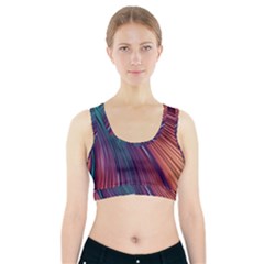 Metallic rainbow Sports Bra With Pocket