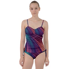 Metallic rainbow Sweetheart Tankini Set