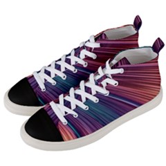Metallic Rainbow Men s Mid-top Canvas Sneakers by Dazzleway
