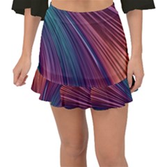 Metallic rainbow Fishtail Mini Chiffon Skirt
