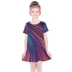 Metallic rainbow Kids  Simple Cotton Dress