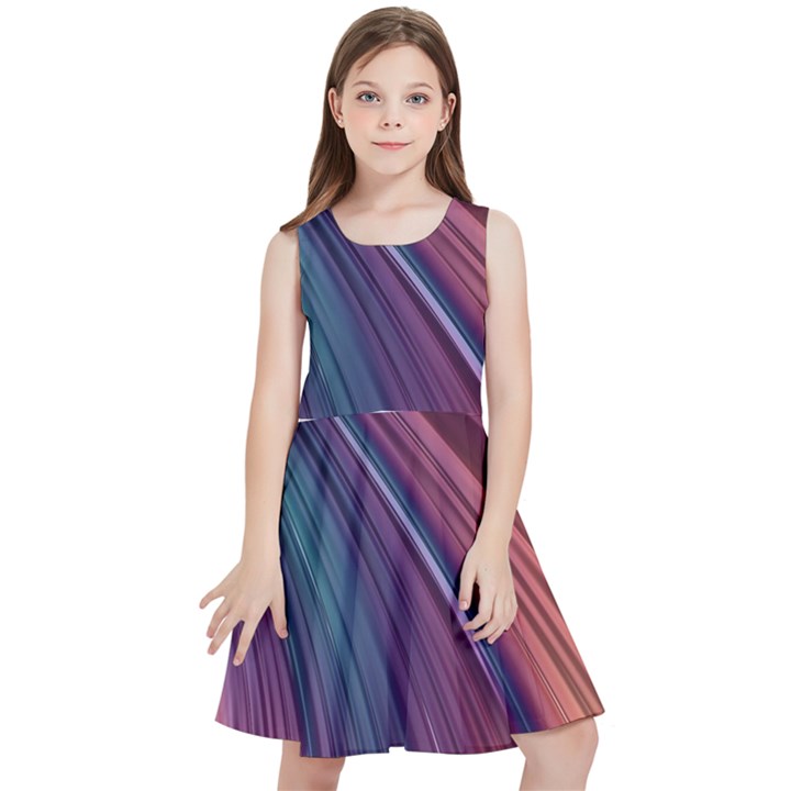 Metallic rainbow Kids  Skater Dress