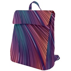 Metallic rainbow Flap Top Backpack