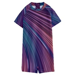 Metallic rainbow Kids  Boyleg Half Suit Swimwear