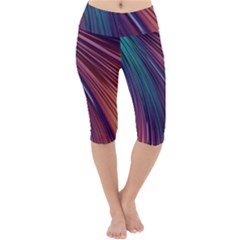 Metallic rainbow Lightweight Velour Cropped Yoga Leggings