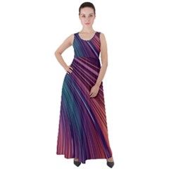 Metallic rainbow Empire Waist Velour Maxi Dress