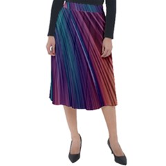 Metallic rainbow Classic Velour Midi Skirt 