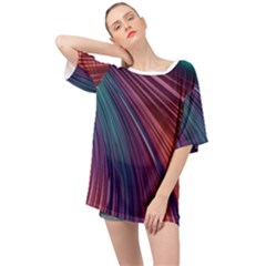 Metallic rainbow Oversized Chiffon Top