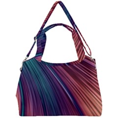 Metallic rainbow Double Compartment Shoulder Bag