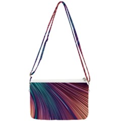 Metallic rainbow Double Gusset Crossbody Bag