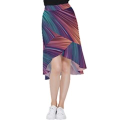 Metallic rainbow Frill Hi Low Chiffon Skirt