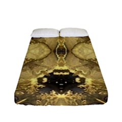 Black And Gold Fitted Sheet (full/ Double Size) by Dazzleway