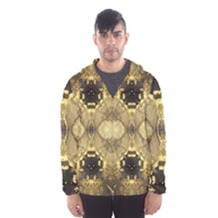 Black And Gold Men s Hooded Windbreaker by Dazzleway