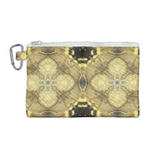 Black And Gold Canvas Cosmetic Bag (medium) by Dazzleway