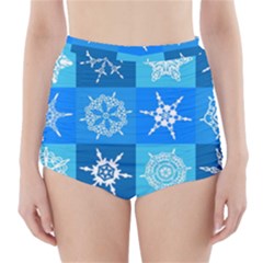 Snowflakes High-waisted Bikini Bottoms by Sobalvarro