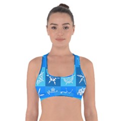 Snowflakes Cross Back Sports Bra by Sobalvarro