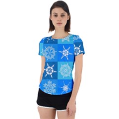 Snowflakes Back Cut Out Sport Tee by Sobalvarro