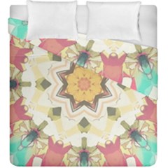 Cute Kaleidoscope Duvet Cover Double Side (king Size) by Dazzleway