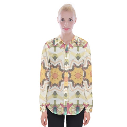 Cute Kaleidoscope Womens Long Sleeve Shirt by Dazzleway