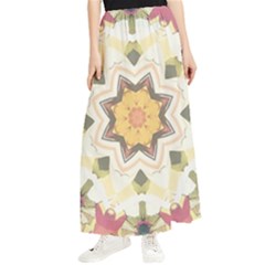 Cute Kaleidoscope Maxi Chiffon Skirt by Dazzleway