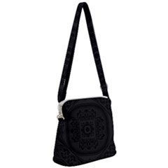 Black And Gray Zipper Messenger Bag by Dazzleway