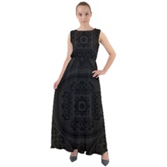 Black And Gray Chiffon Mesh Boho Maxi Dress by Dazzleway