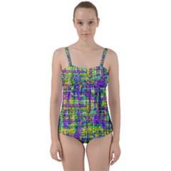 Mosaic Tapestry Twist Front Tankini Set by essentialimage