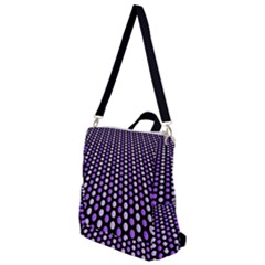 Purple And Pink Dots Pattern, Black Background Crossbody Backpack by Casemiro