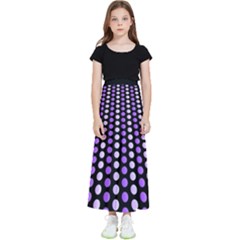 Purple And Pink Dots Pattern, Black Background Kids  Skirt by Casemiro
