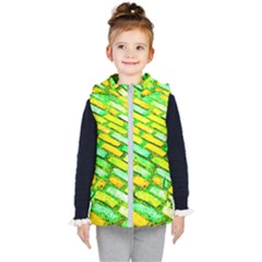 Diagonal Street Cobbles Kids  Hooded Puffer Vest by essentialimage