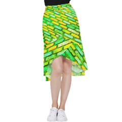 Diagonal Street Cobbles Frill Hi Low Chiffon Skirt by essentialimage