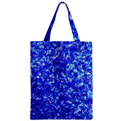 Blue Sequin Dreams Zipper Classic Tote Bag