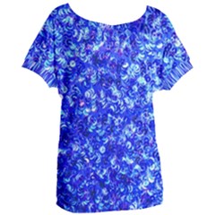 Blue Sequin Dreams Women s Oversized Tee by essentialimage