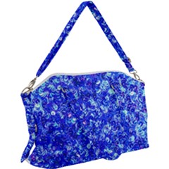 Blue Sequin Dreams Canvas Crossbody Bag