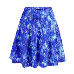 Blue Sequin Dreams High Waist Skirt by essentialimage