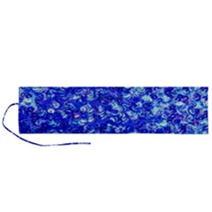 Blue Sequin Dreams Roll Up Canvas Pencil Holder (l) by essentialimage