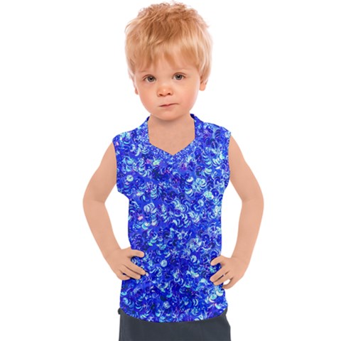 Blue Sequin Dreams Kids  Sport Tank Top by essentialimage