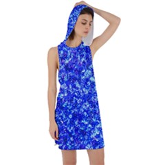 Blue Sequin Dreams Racer Back Hoodie Dress by essentialimage